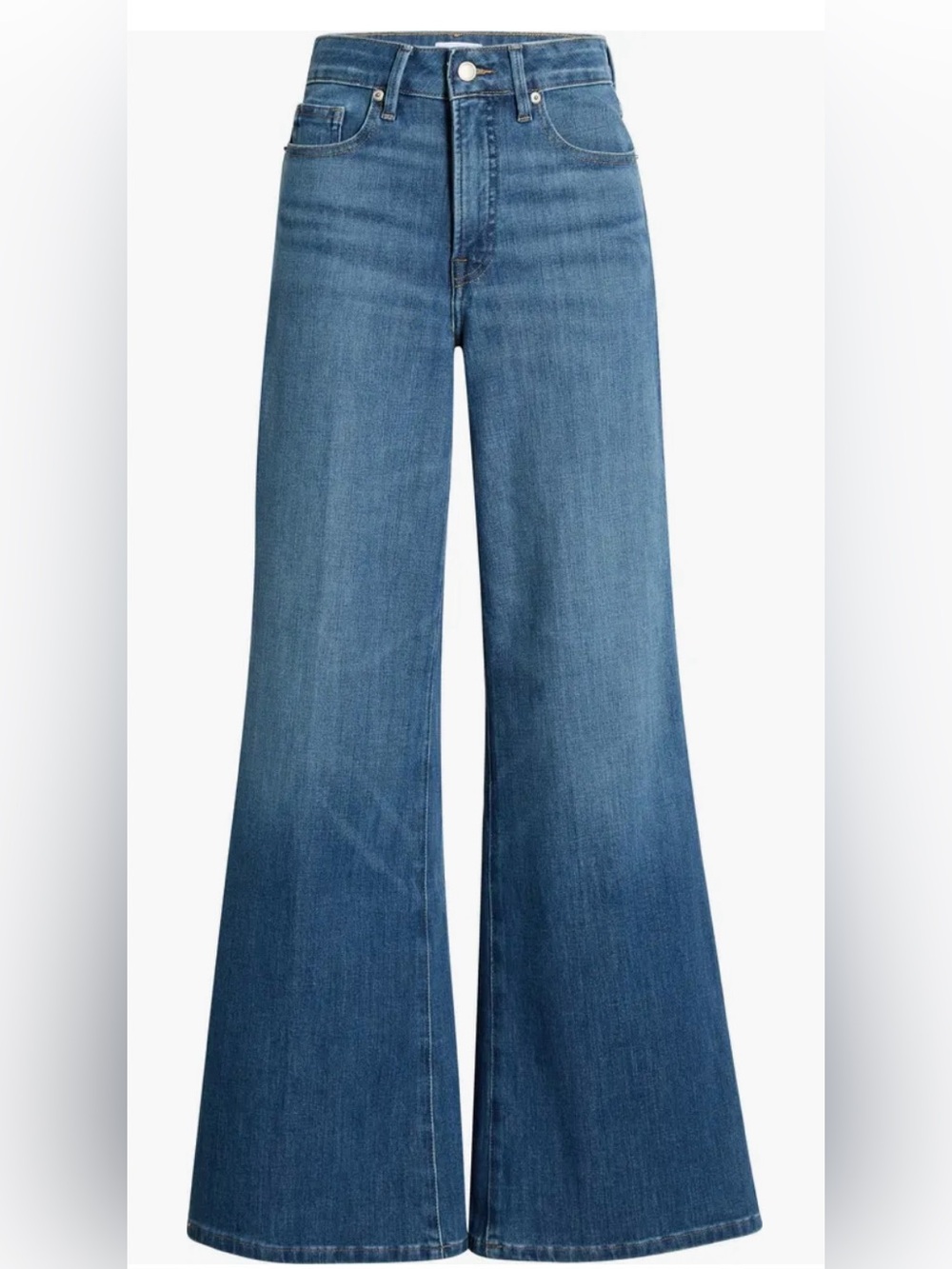 GOOD AMERICAN GOOD WAIST PALAZZO HIGH RISE WIDE LEG jeans New - Picture 2 of 16